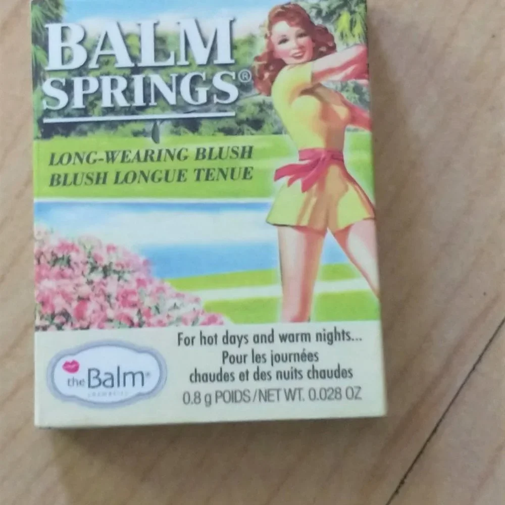 NEW THE BALM SPRINGS TRAVEL BLUSH + BLUSH BRUSH